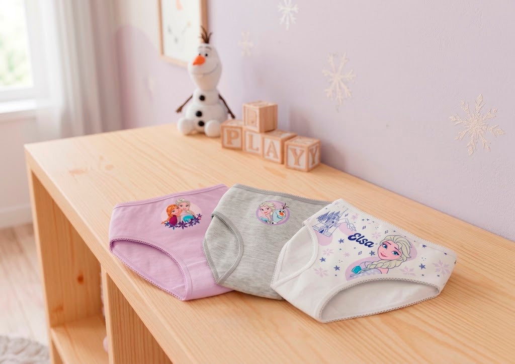 Pack de 3 Cuecas Infantis Frozen – 100% Algodão