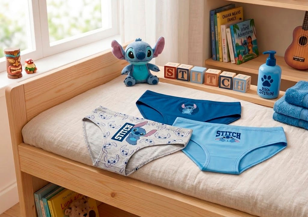 Pack de 3 Cuecas Infantis Stitch – 100% Algodão