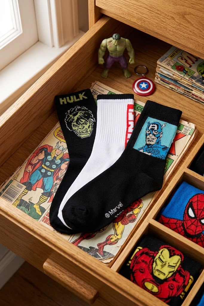 Pack de 3 Pares de Meias Desporto Avengers – Venda Sortida