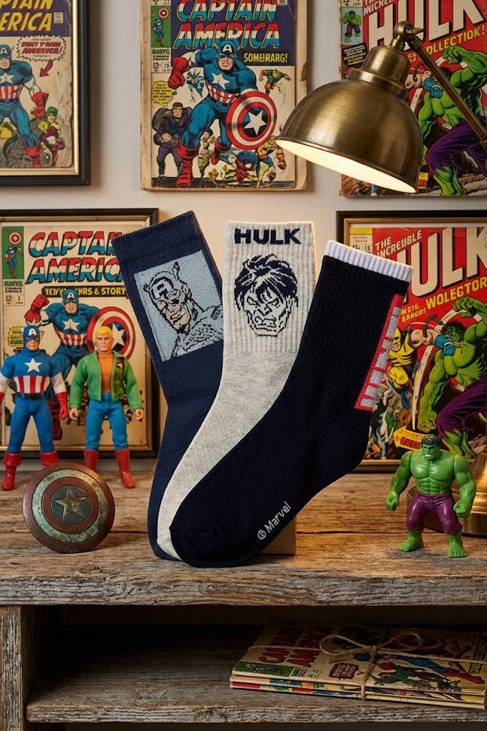 Pack de 3 Pares de Meias Desporto Avengers – Venda Sortida
