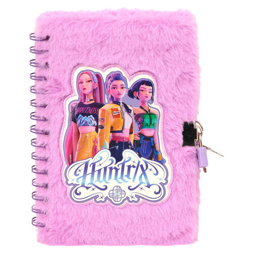 Conjunto Diário + Caneta com Cadeado - Artigos de Papelaria K-POP Demon Hunters