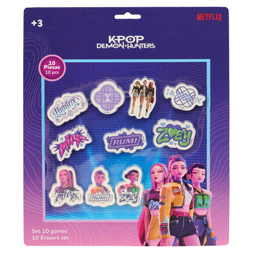 Set of 10 K-POP Demon Hunters erasers