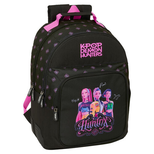 Mochila Dupla Negra K-POP Demon Hunters 42cm