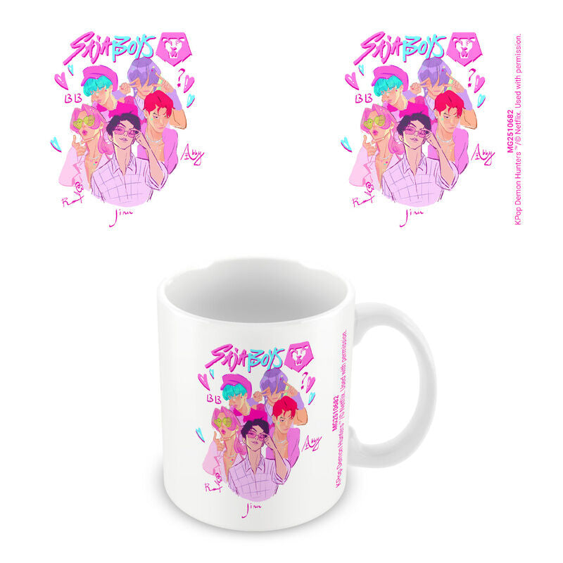 Caneca Cerâmica Saja Boys Graphics K-POP Demon Hunters 325ml