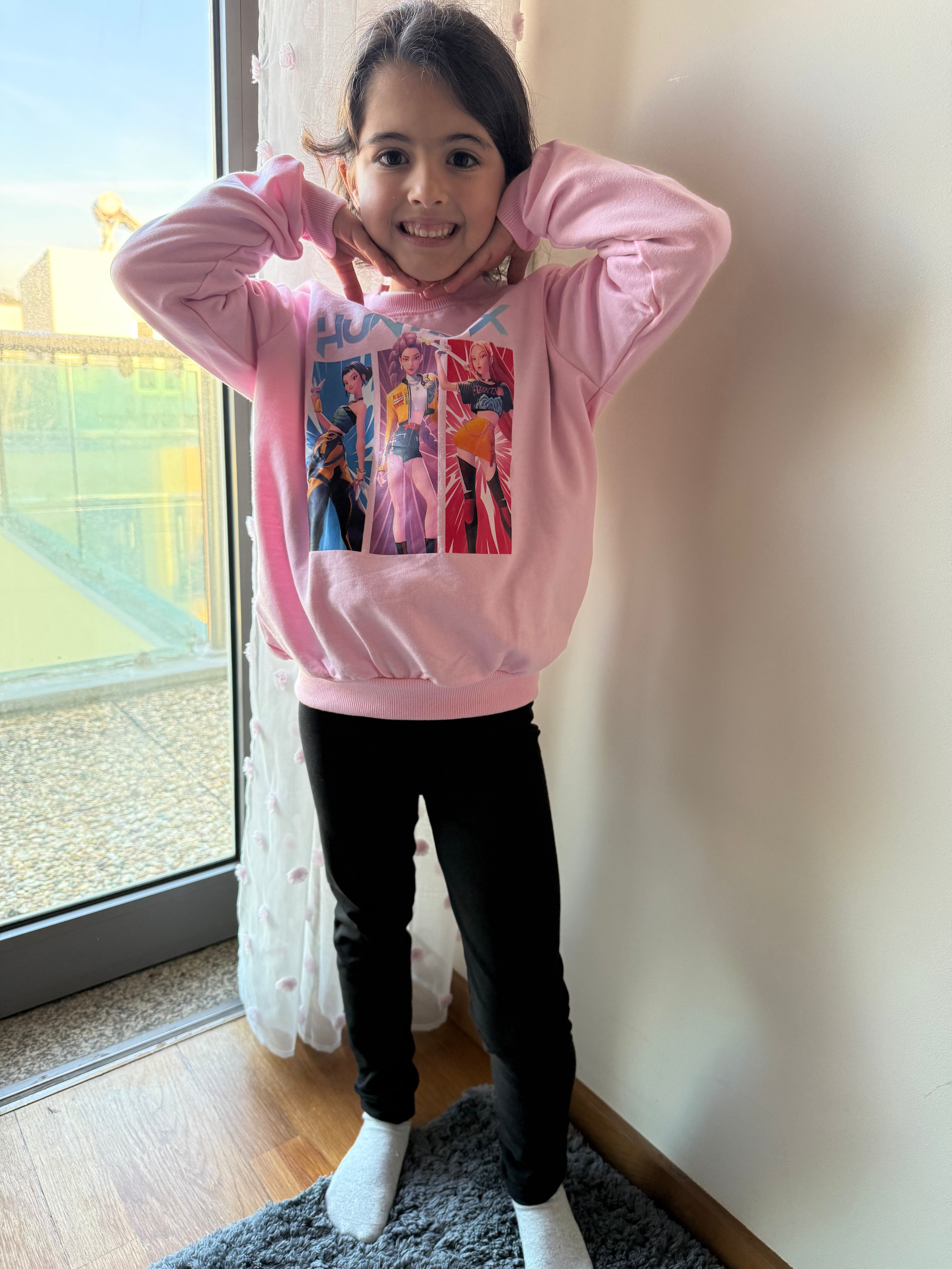 Conjunto K-POP Rosa – Camisola + Leggings