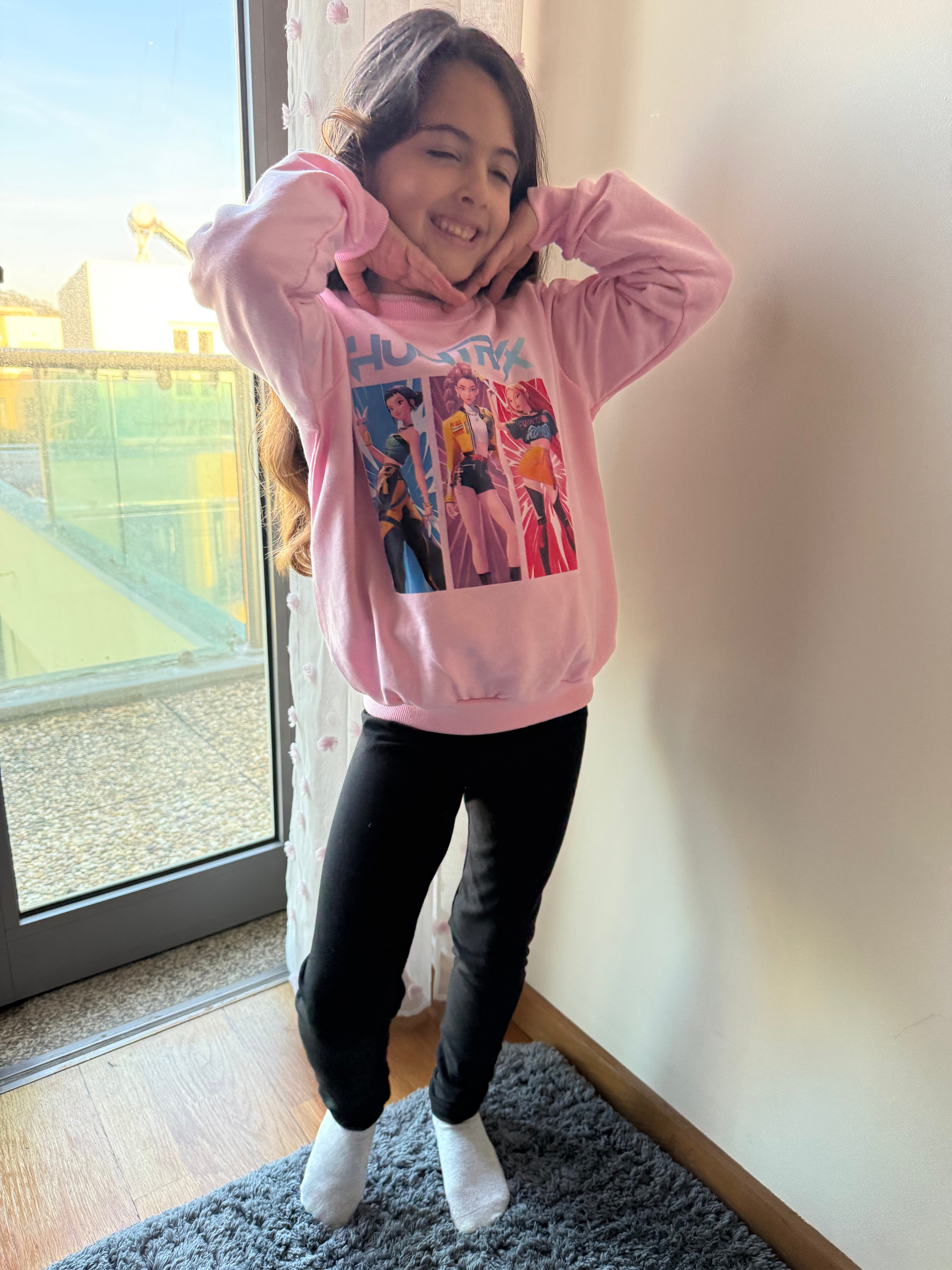 Conjunto K-POP Rosa – Camisola + Leggings