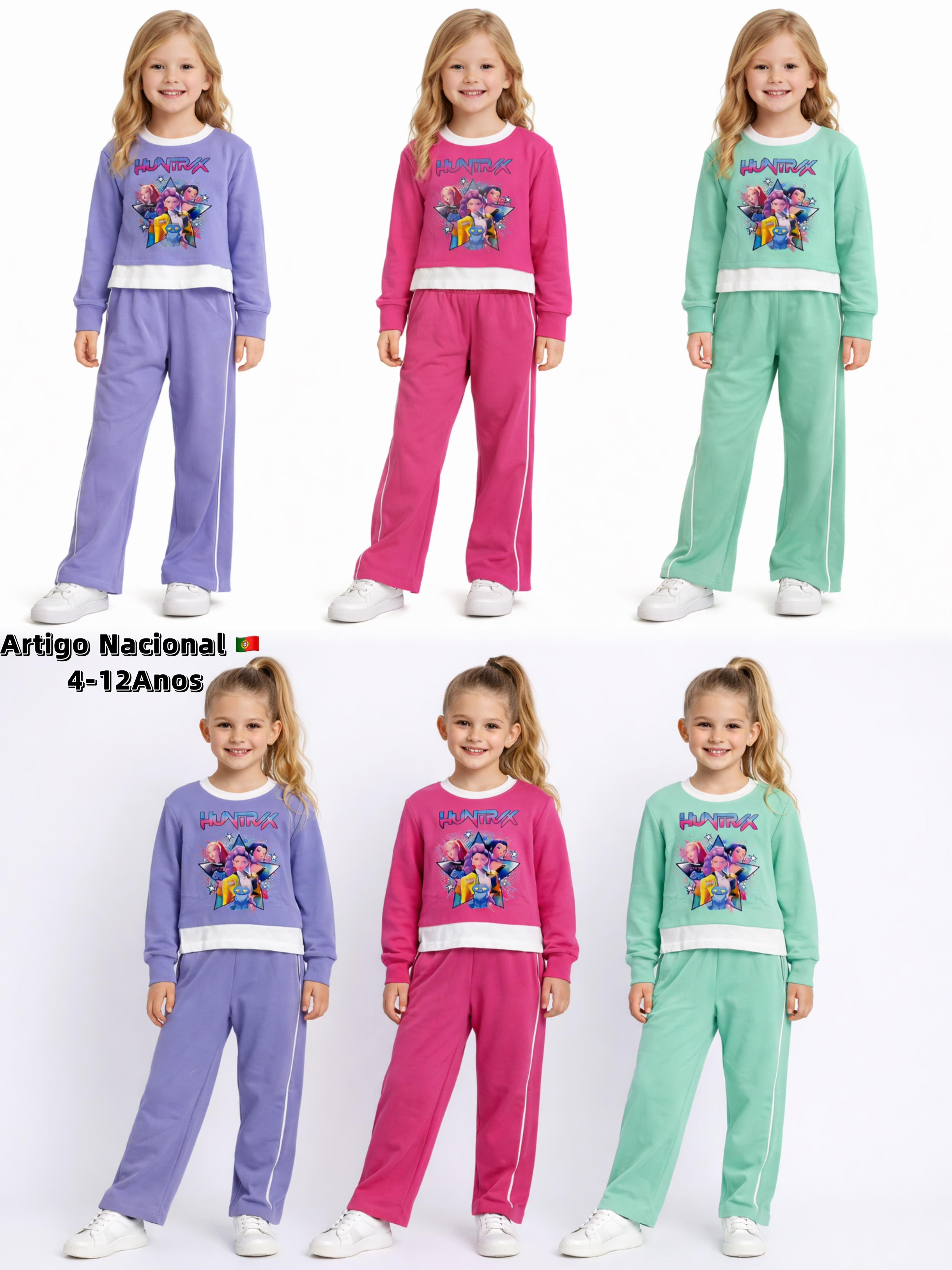 Fato de Treino K-POP Roxo/Verde/Rosa – Primavera/Verão