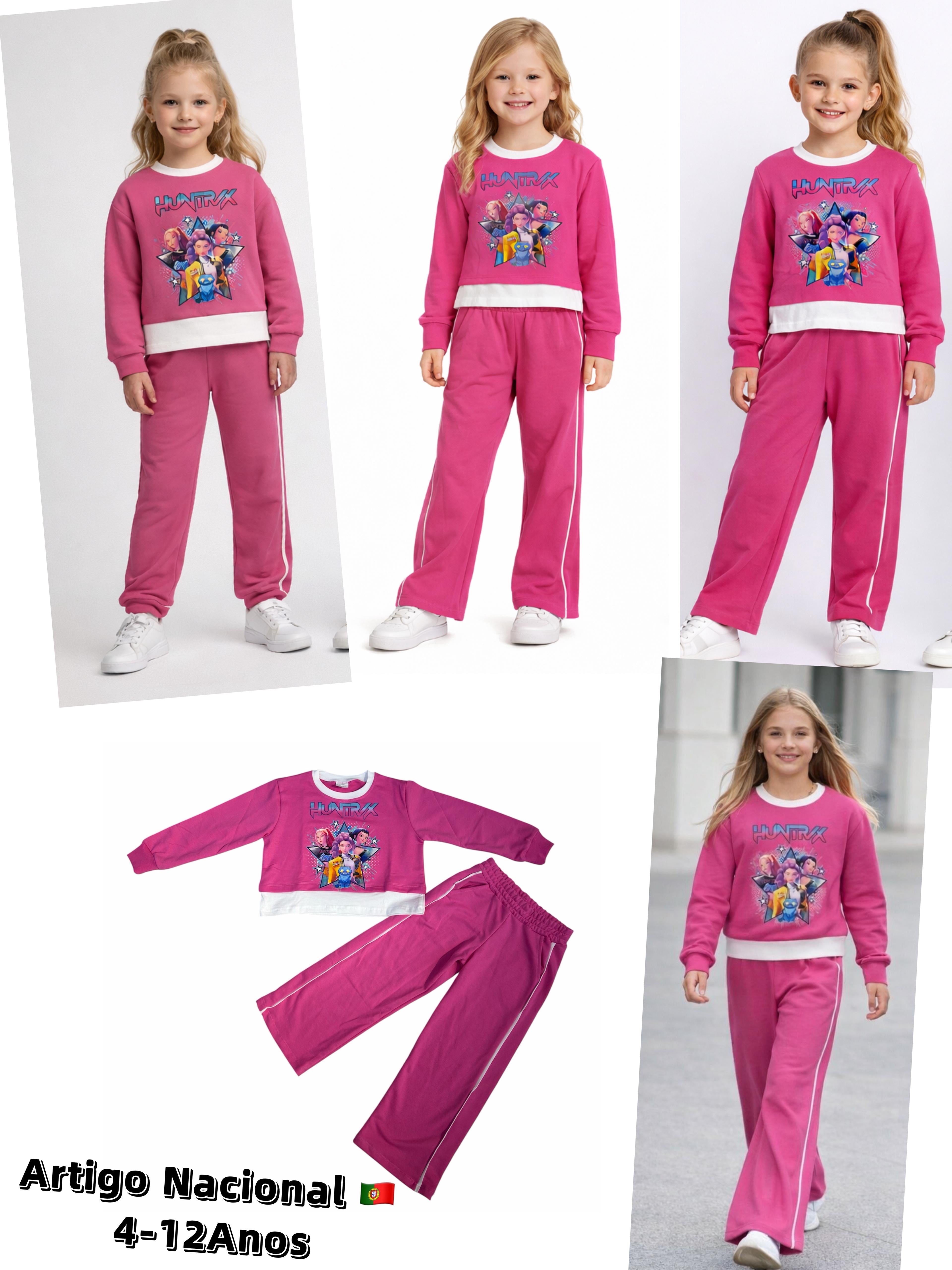 Chándal K-POP morado/verde/rosa – Primavera/Verano