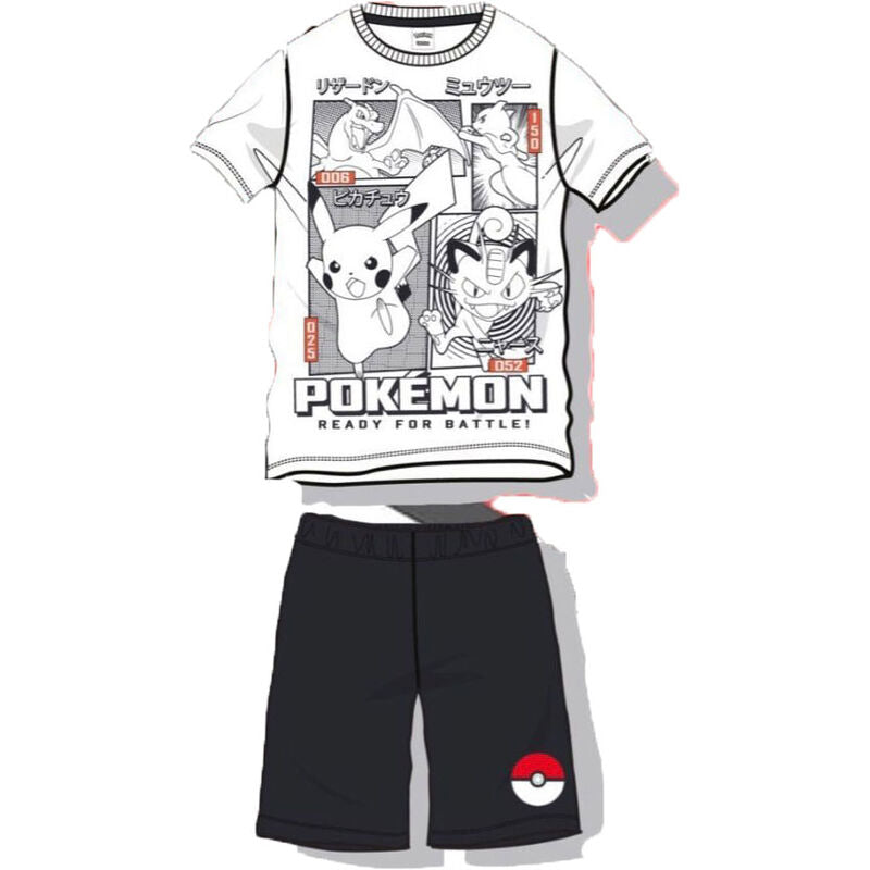 Pijama infantil T-Shirt + Calção Pokemon