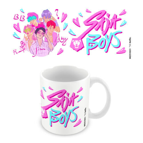 Caneca Cerâmica Saja Boys Art K-POP Demon Hunters 325ml