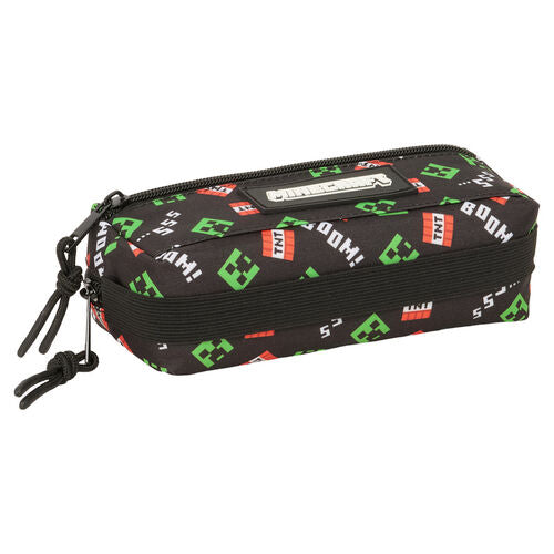 Estuche triple para lápices de Minecraft