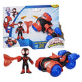 Figura de Miles Morales, o Homem-Aranha, e a sua Super Equipa Marvel + Veículo