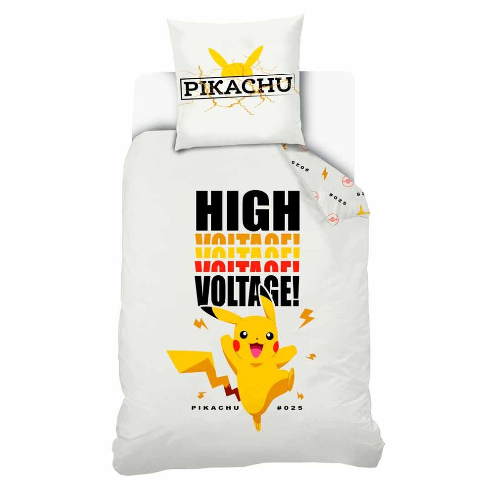 Capa de edredão Pokémon para cama de 90cm em algodão
