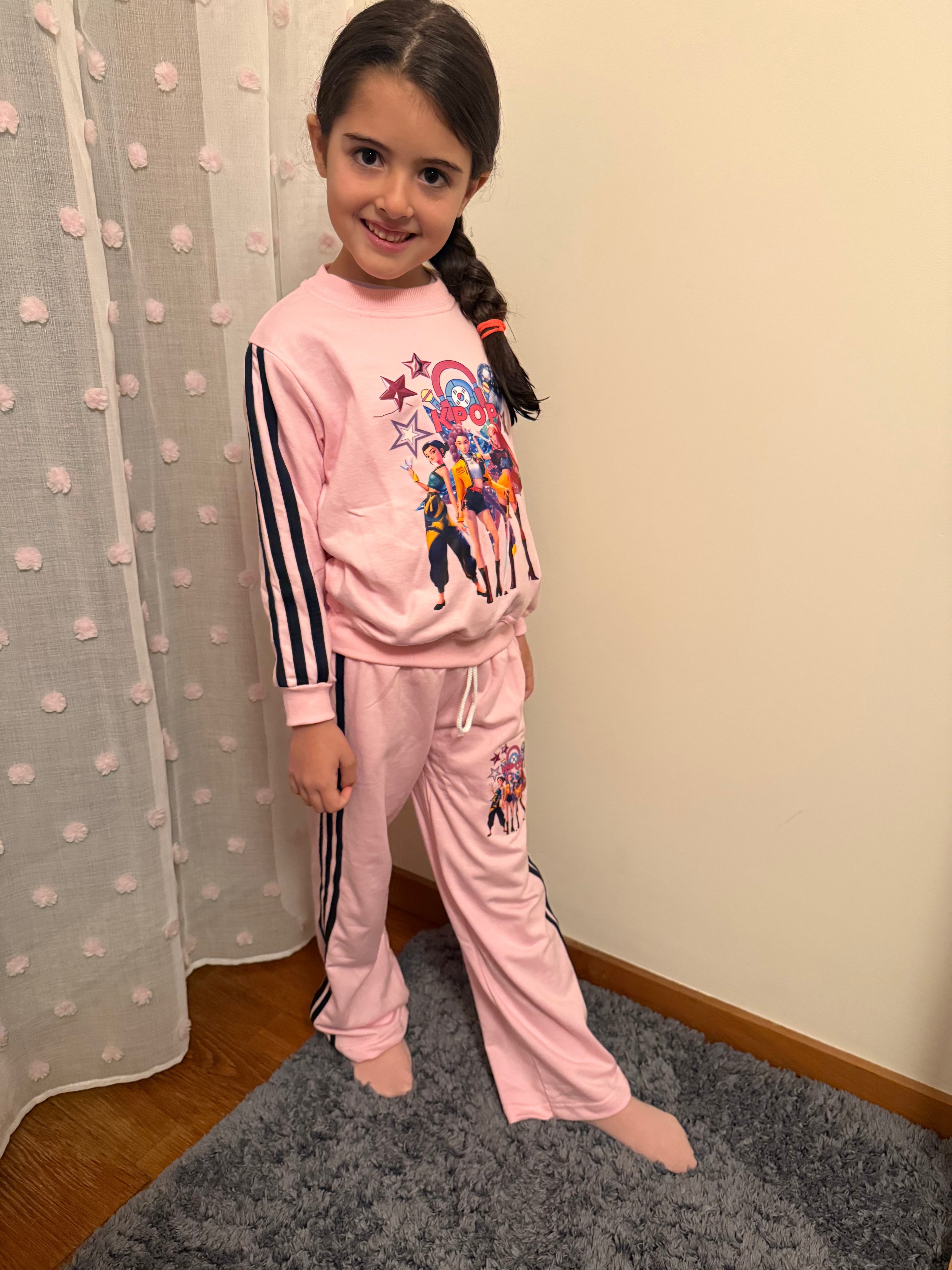 Fato de Treino K-POP Rosa/Rosa Claro/ Roxo - Primavera/Verão