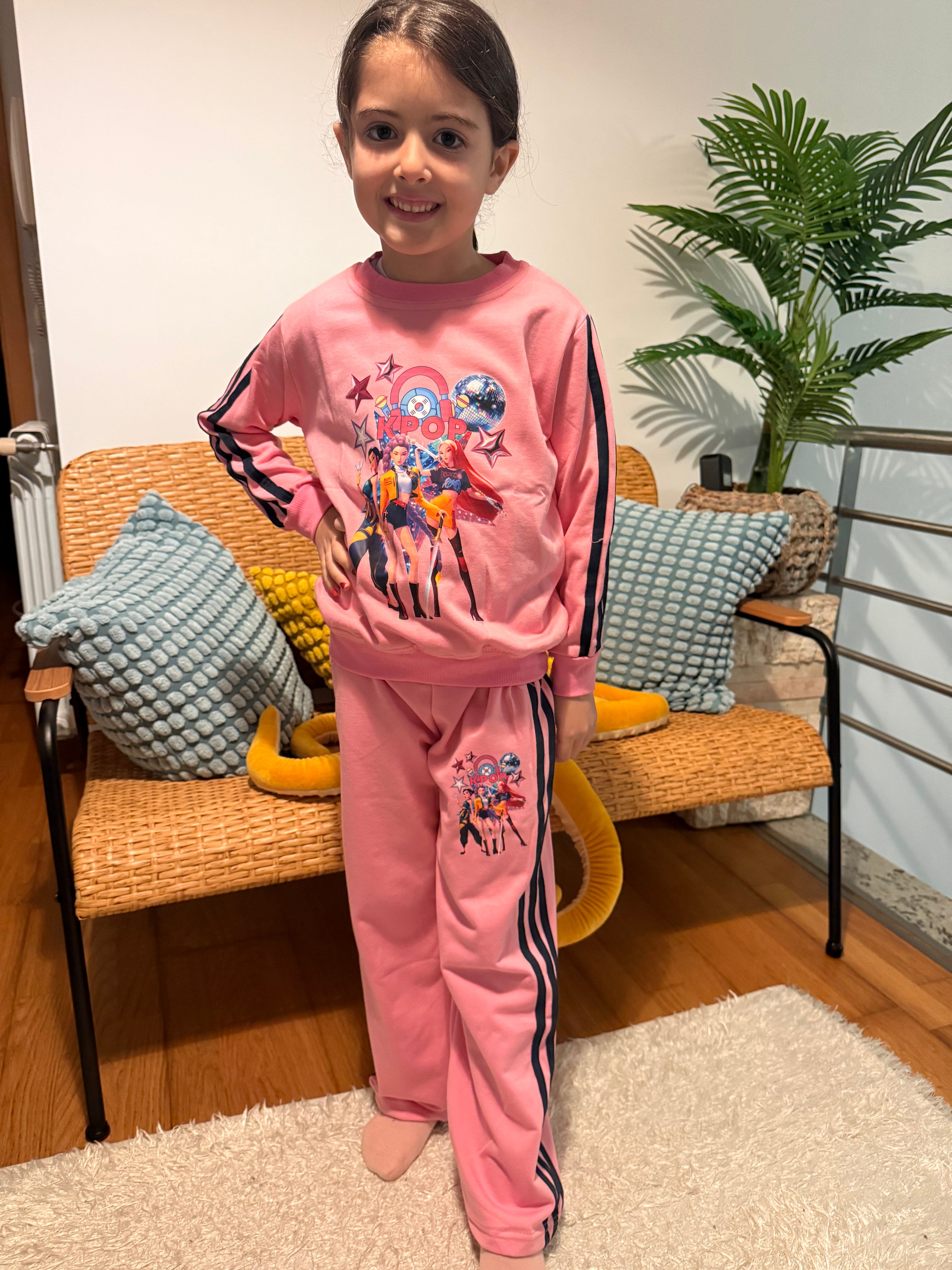 Fato de Treino K-POP Rosa/Rosa Claro/ Roxo - Primavera/Verão