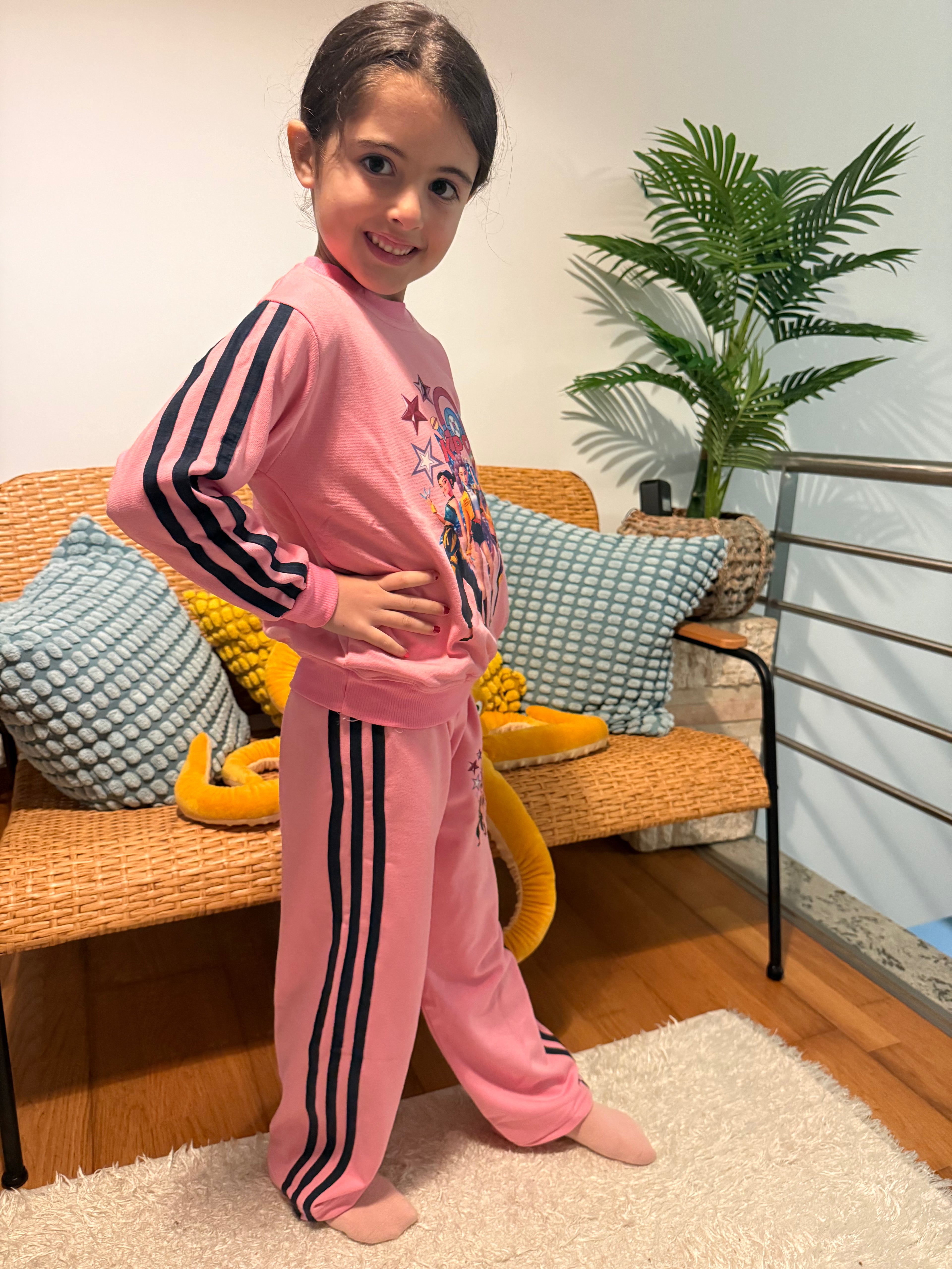 Fato de Treino K-POP Rosa/Rosa Claro/ Roxo - Primavera/Verão