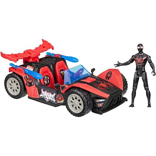 Lanzador de coches + Figura de Miles Morales Venom Versus Epic World of Action Spider-Man Marvel