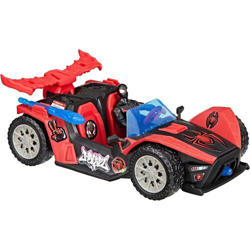 Lanzador de coches + Figura de Miles Morales Venom Versus Epic World of Action Spider-Man Marvel