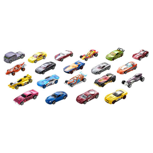 Conjunto com 20 carrinhos Hot Wheels sortidos