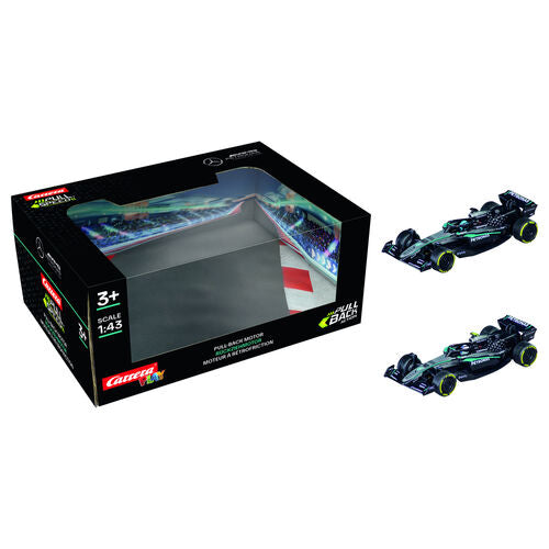 Set with 2 F1 Mercedes AMG Petronas Twinpack Red Bull pull-back cars