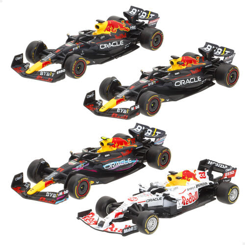 Set of 4 Red Bull F1 metal cars