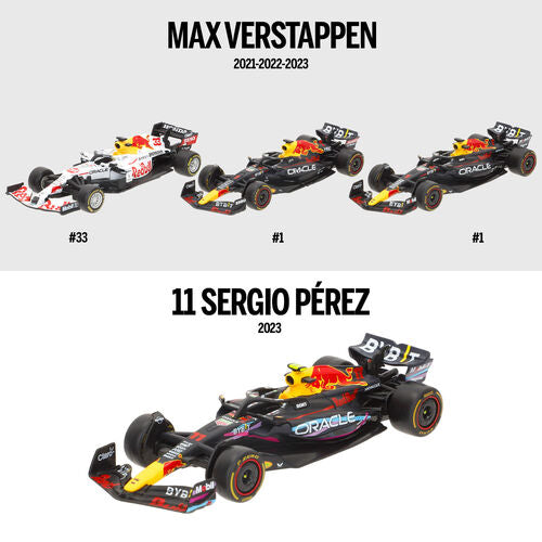 Set of 4 Red Bull F1 metal cars