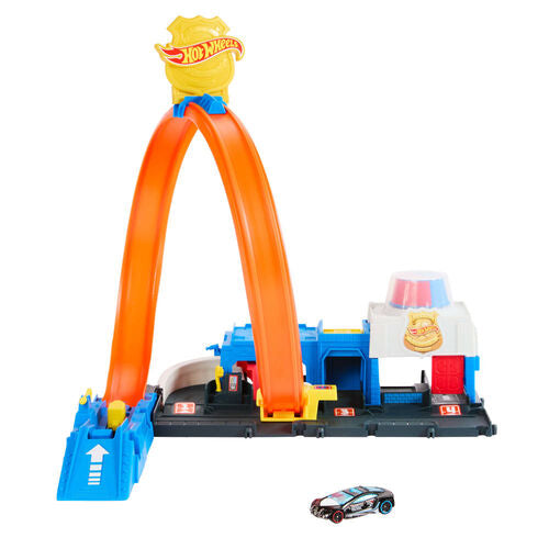 Hot Wheels City Super Police Station Track Set