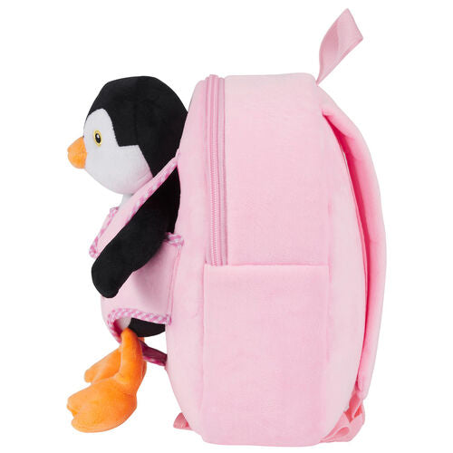 Mochila reversível + peluche Peggie Pinguino 27cm