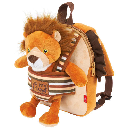 Mochila reversível + peluche Lenny Lion 25cm