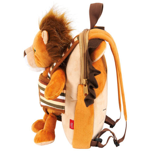 Mochila reversível + peluche Lenny Lion 25cm