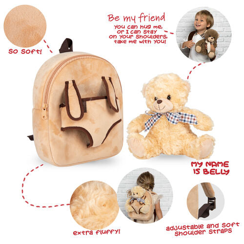 Mochila + peluche Ursinho Belly 26cm
