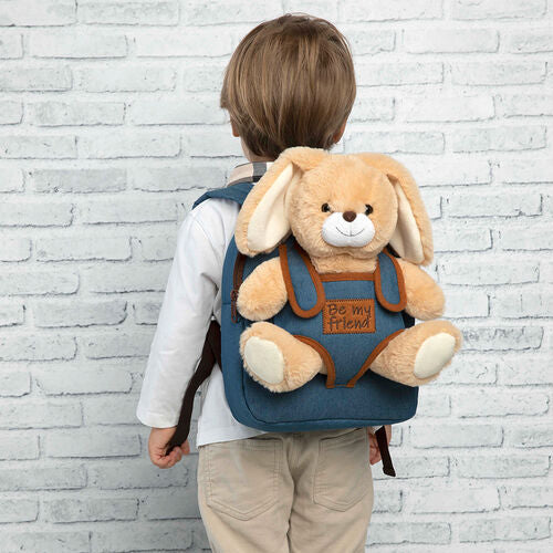 Mochila + peluche Coelho Bob 26cm