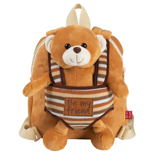 Mochila reversível + peluche Ursinho Benji 25cm