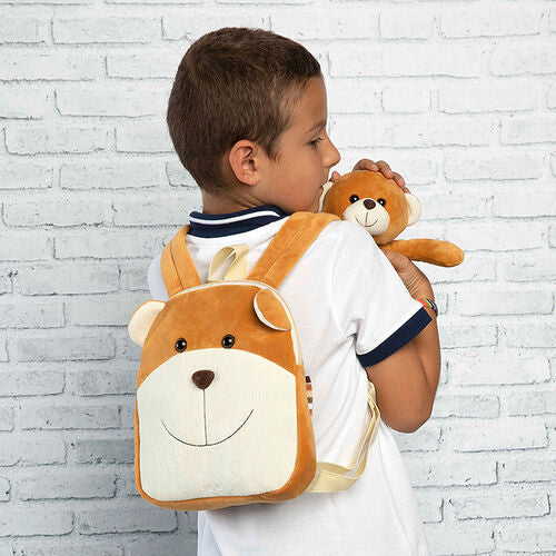 Mochila reversível + peluche Ursinho Benji 25cm