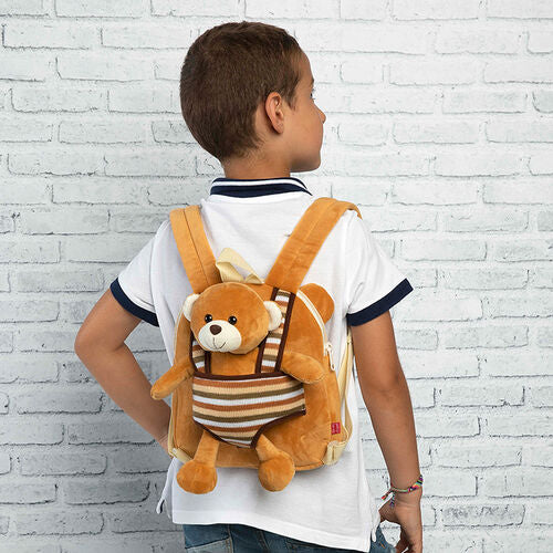 Mochila reversível + peluche Ursinho Benji 25cm