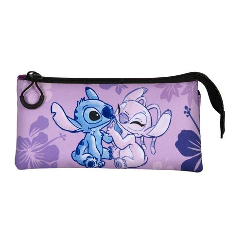 Estojo triplo Stitch & Angel Disney
