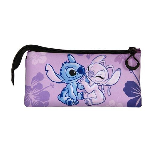 Estojo triplo Stitch & Angel Disney
