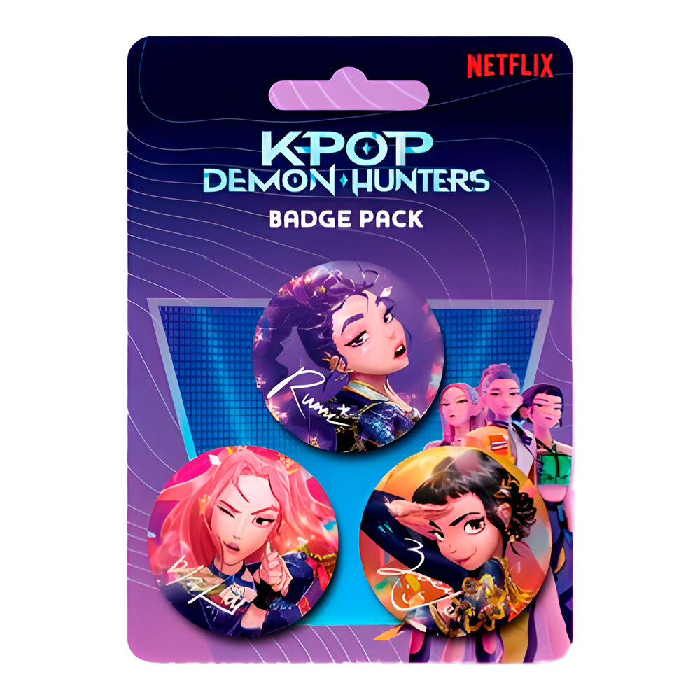 Conjunto de 3 insígnias K-POP Demon Hunters