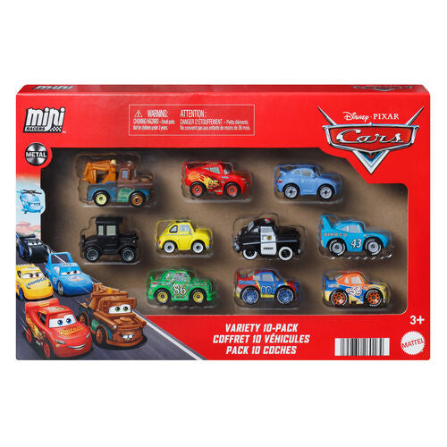 Juego de 10 mini coches Cara Disney Pixar