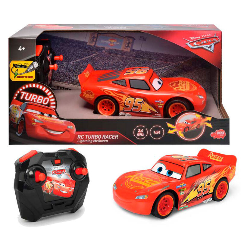 Carro radio controle Lightning McQueen Cars Disney Pixar 1:24