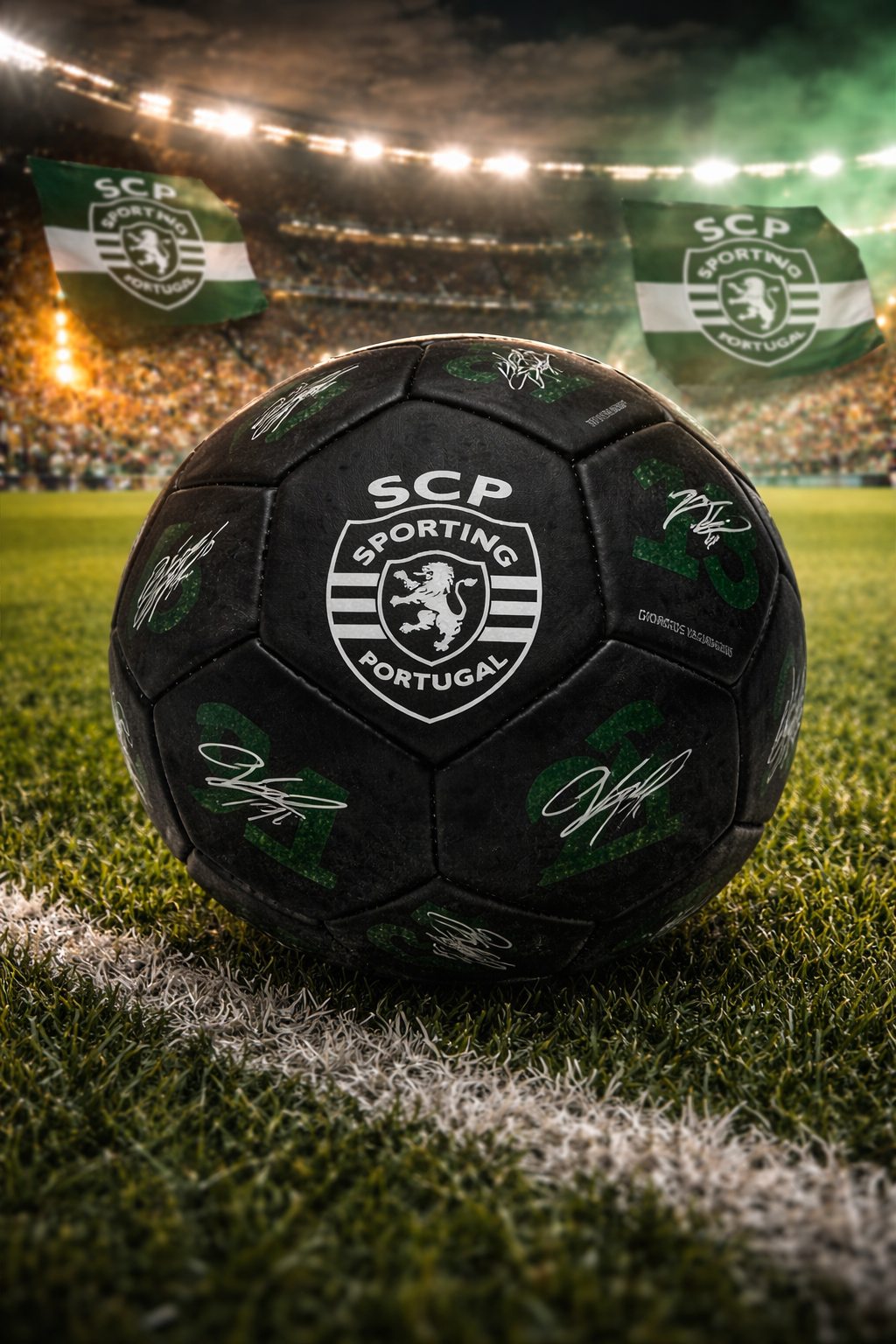 BOLA ASSINATURAS PRETA SPORTING 25/26