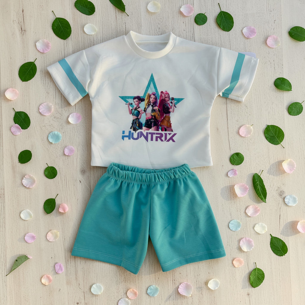 Conjunto T-Shirt + Calção Verde Água