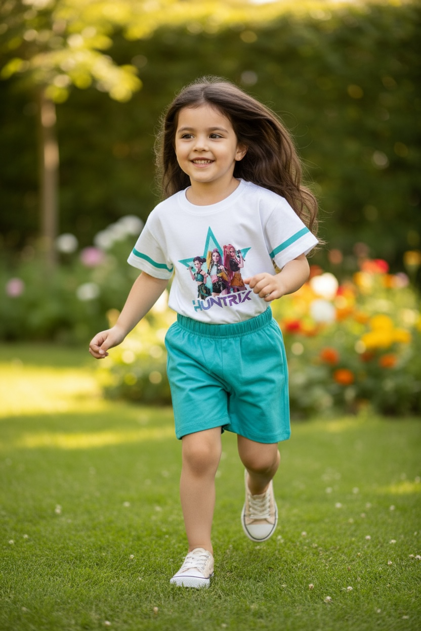 Conjunto T-Shirt + Calção Verde Água