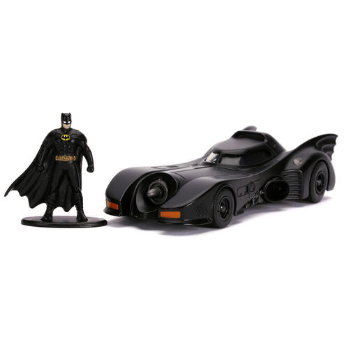 Conjunto figura Batman + Carro Batmobile 1989 metal DC Comics