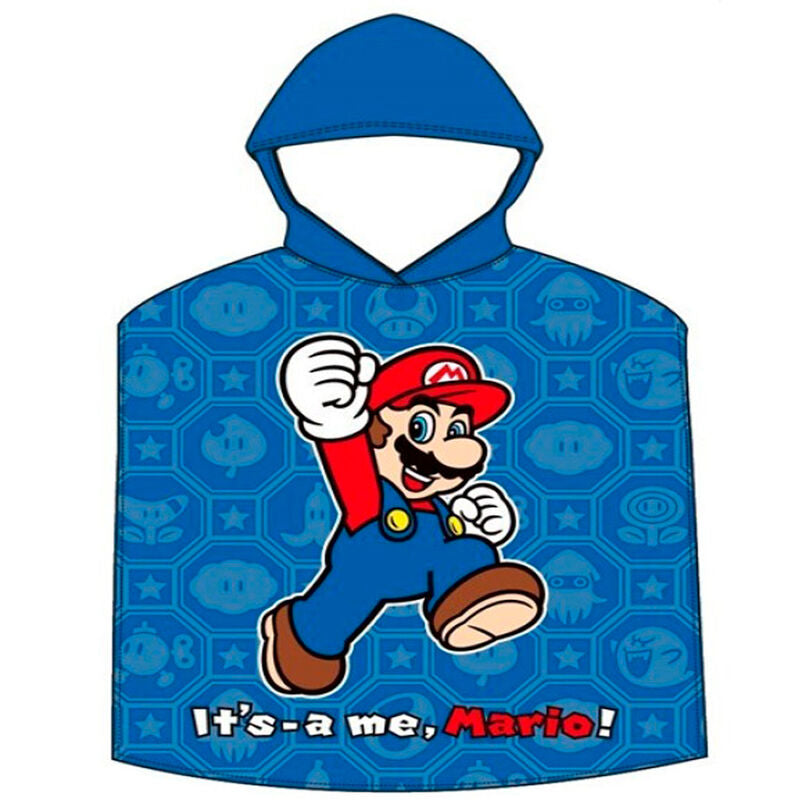 Poncho Toalha Super Mario Bros algodão