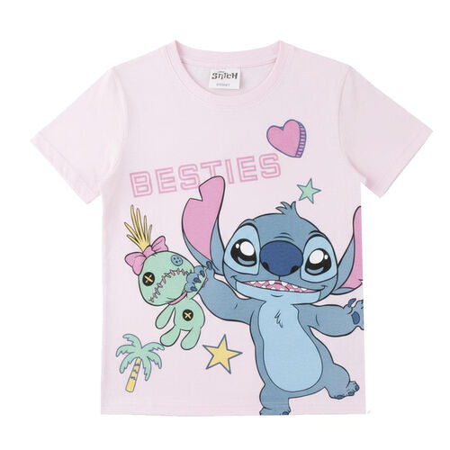 T-Shirt criança Stitch Disney Rosa