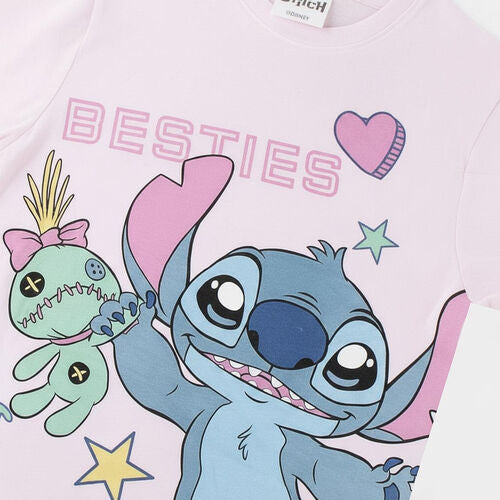 T-Shirt criança Stitch Disney Rosa