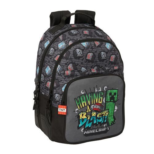 Mochila Graffiti Minecraft 42cm adaptável