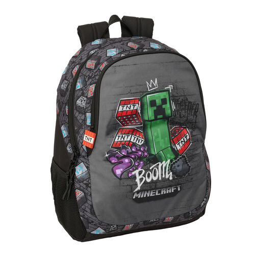 Mochila Graffiti Minecraft 44cm adaptável
