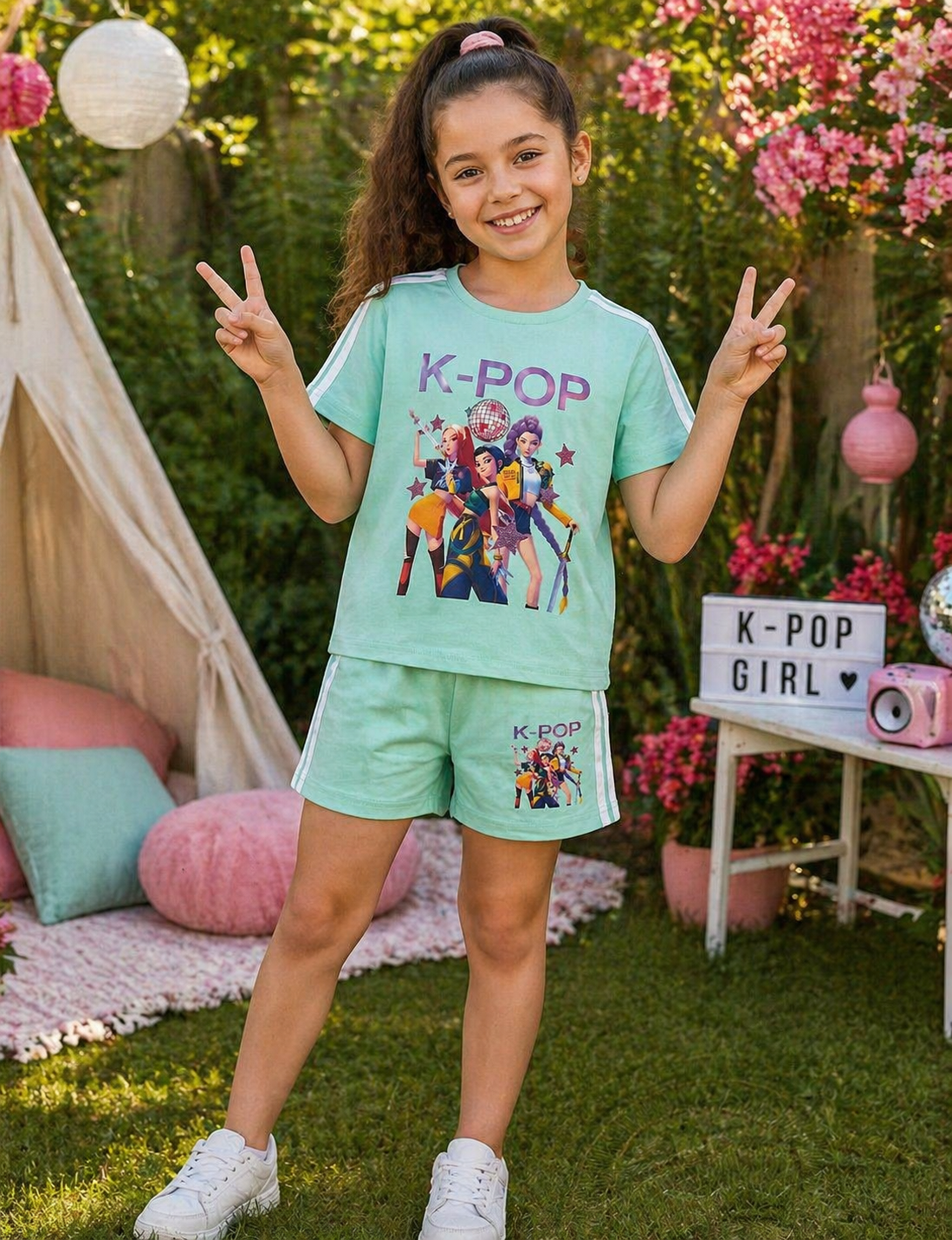 Conjunto K-Pop T-Shirt + Calções 5 cores